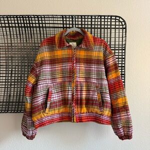 Free people We The Free Birdie Flannel Track Jacket